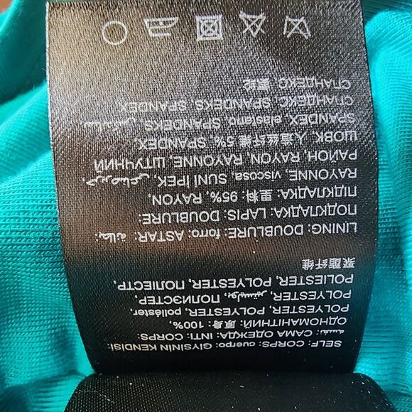 Bebe Aqua Asymmetrical One Shoulder Dress XS - Picture 7 of 7